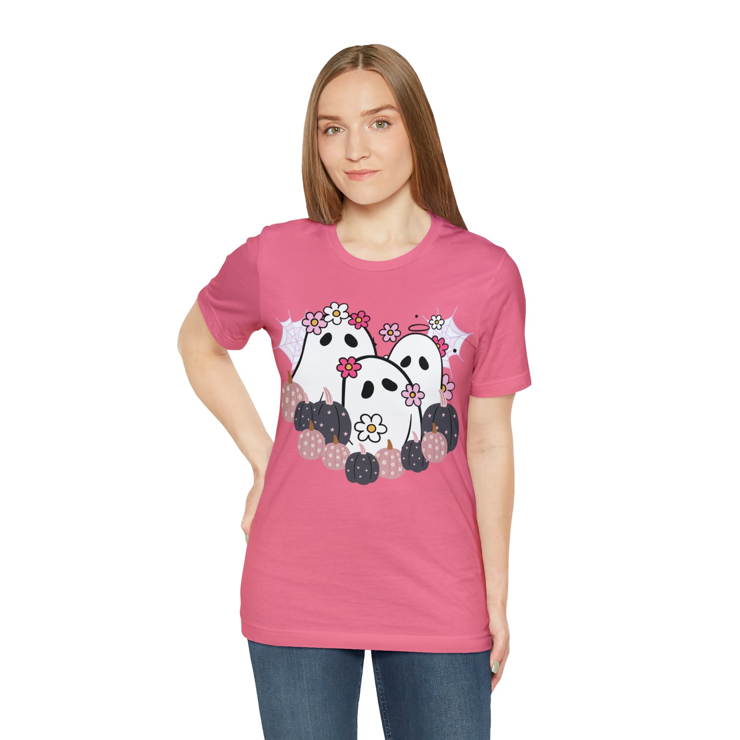 Cute Halloween Bella Canva Ghost T-shirt