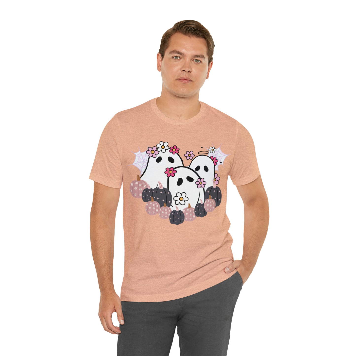 Cute Halloween Bella Canva Ghost T-shirt