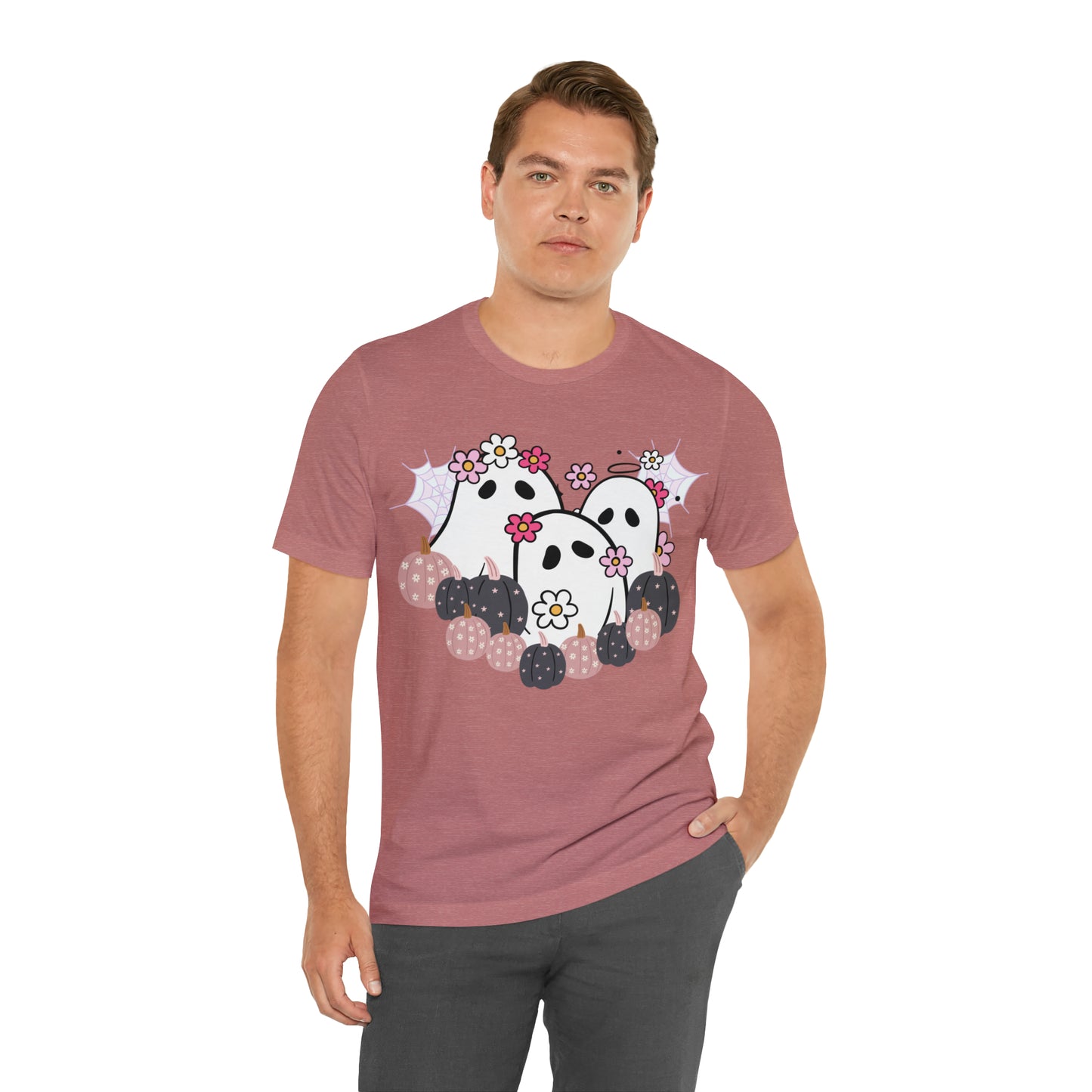 Cute Halloween Bella Canva Ghost T-shirt