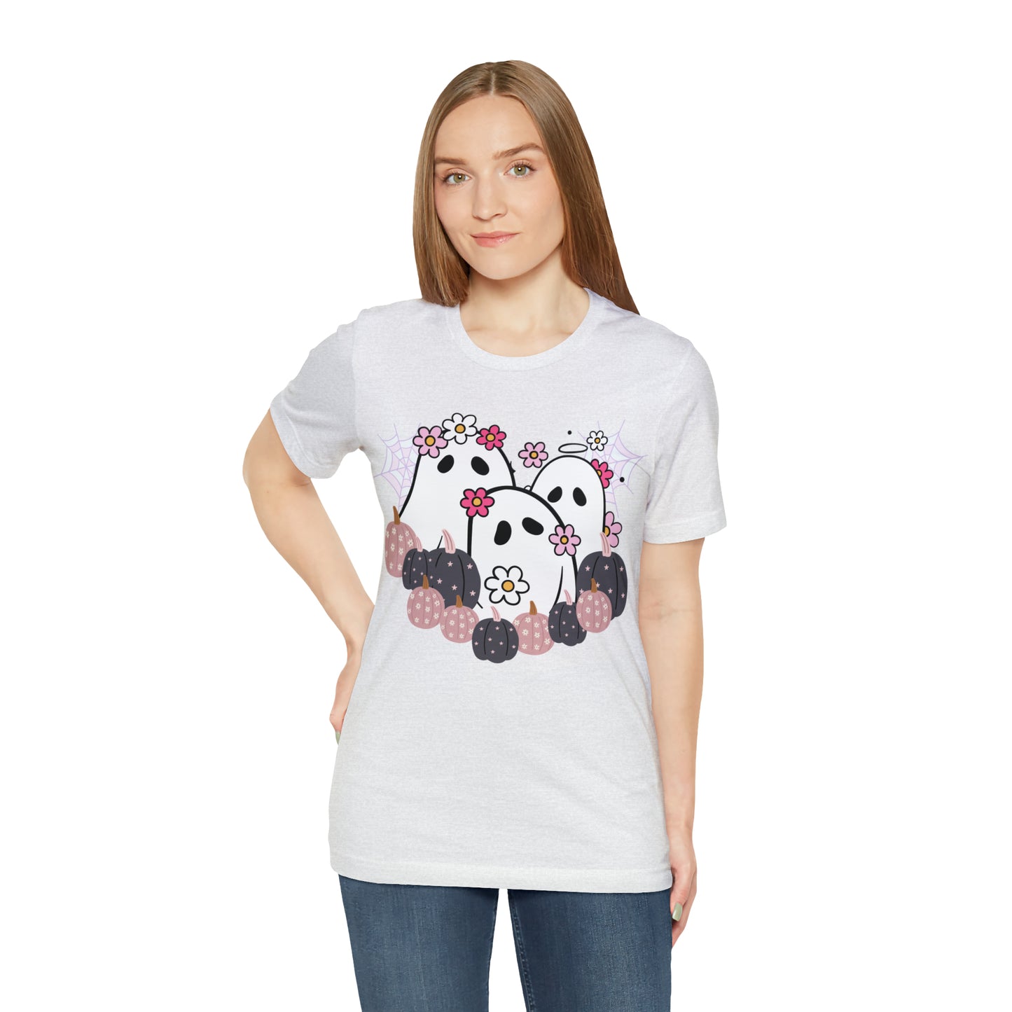 Cute Halloween Bella Canva Ghost T-shirt