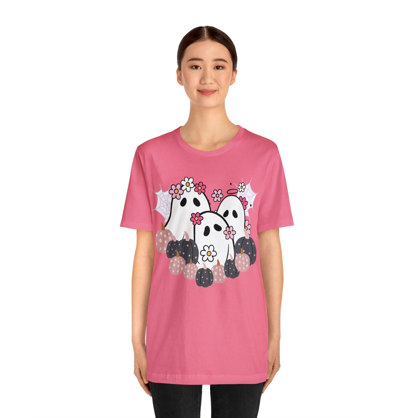 Cute Halloween Bella Canva Ghost T-shirt