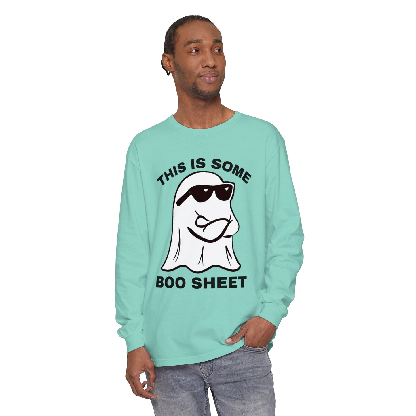 This is some Boo Sheet Comfort Colors long sleeve T-shirt