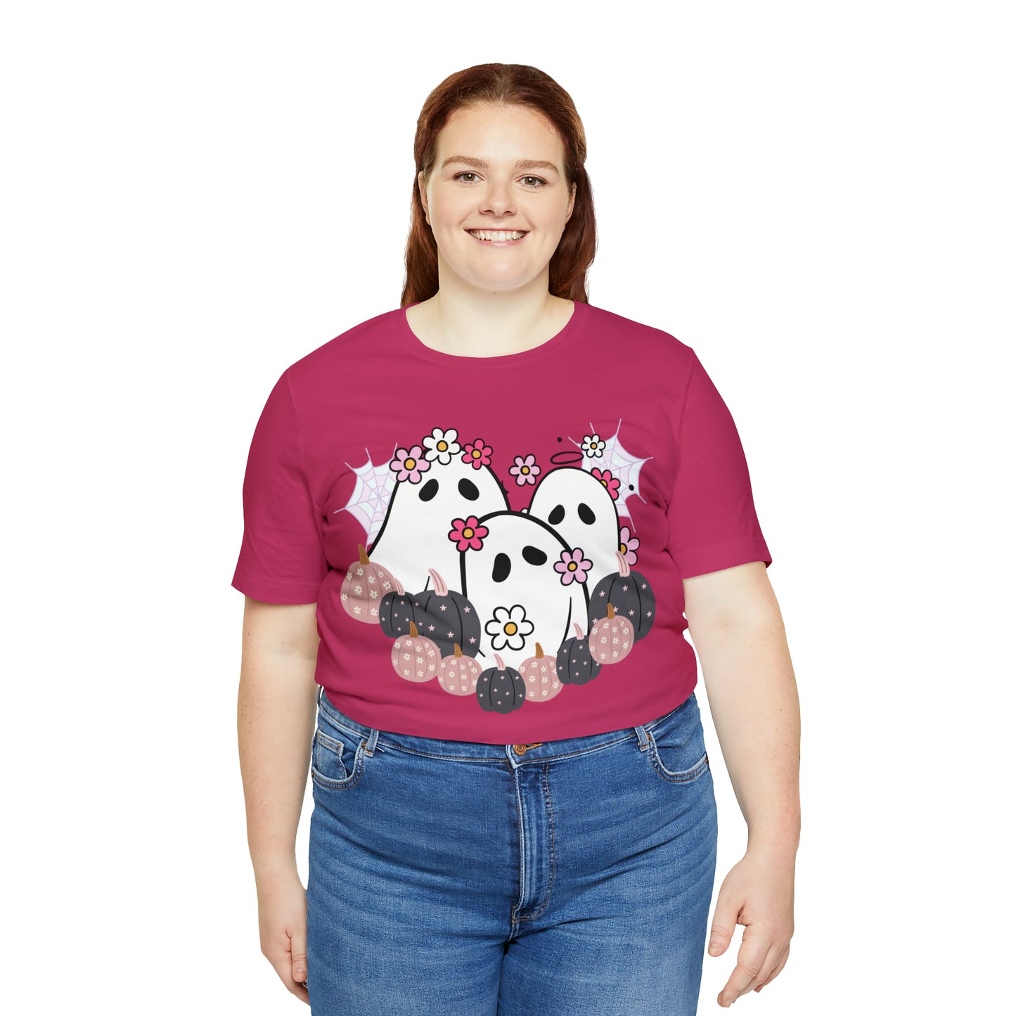 Cute Halloween Bella Canva Ghost T-shirt