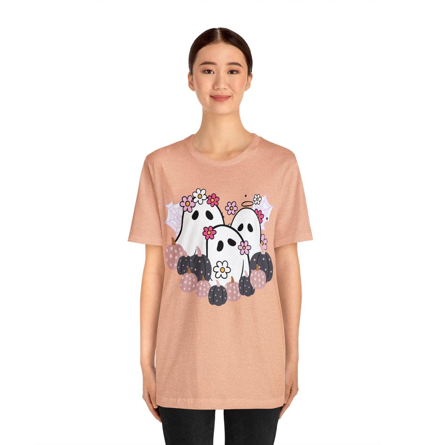 Cute Halloween Bella Canva Ghost T-shirt