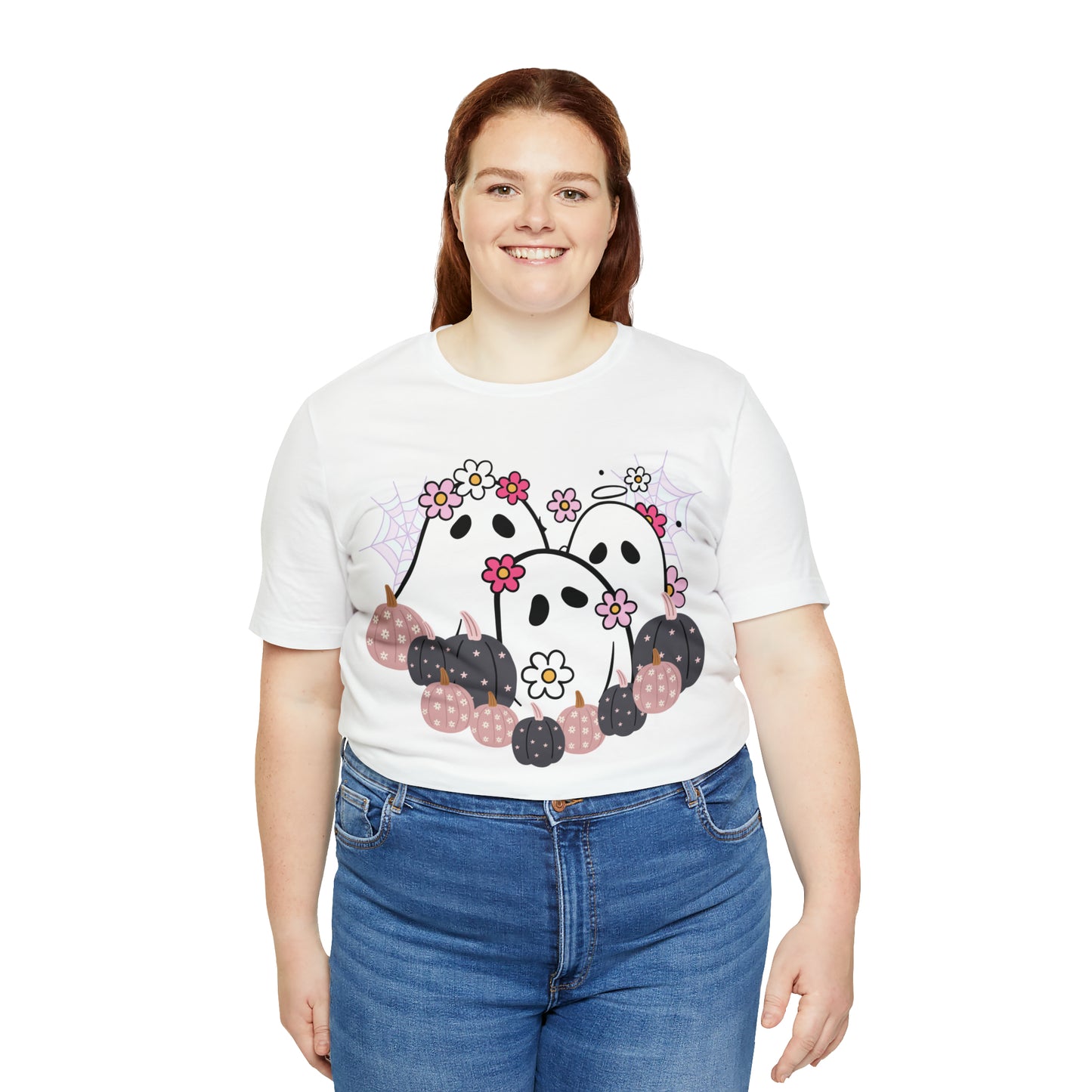 Cute Halloween Bella Canva Ghost T-shirt