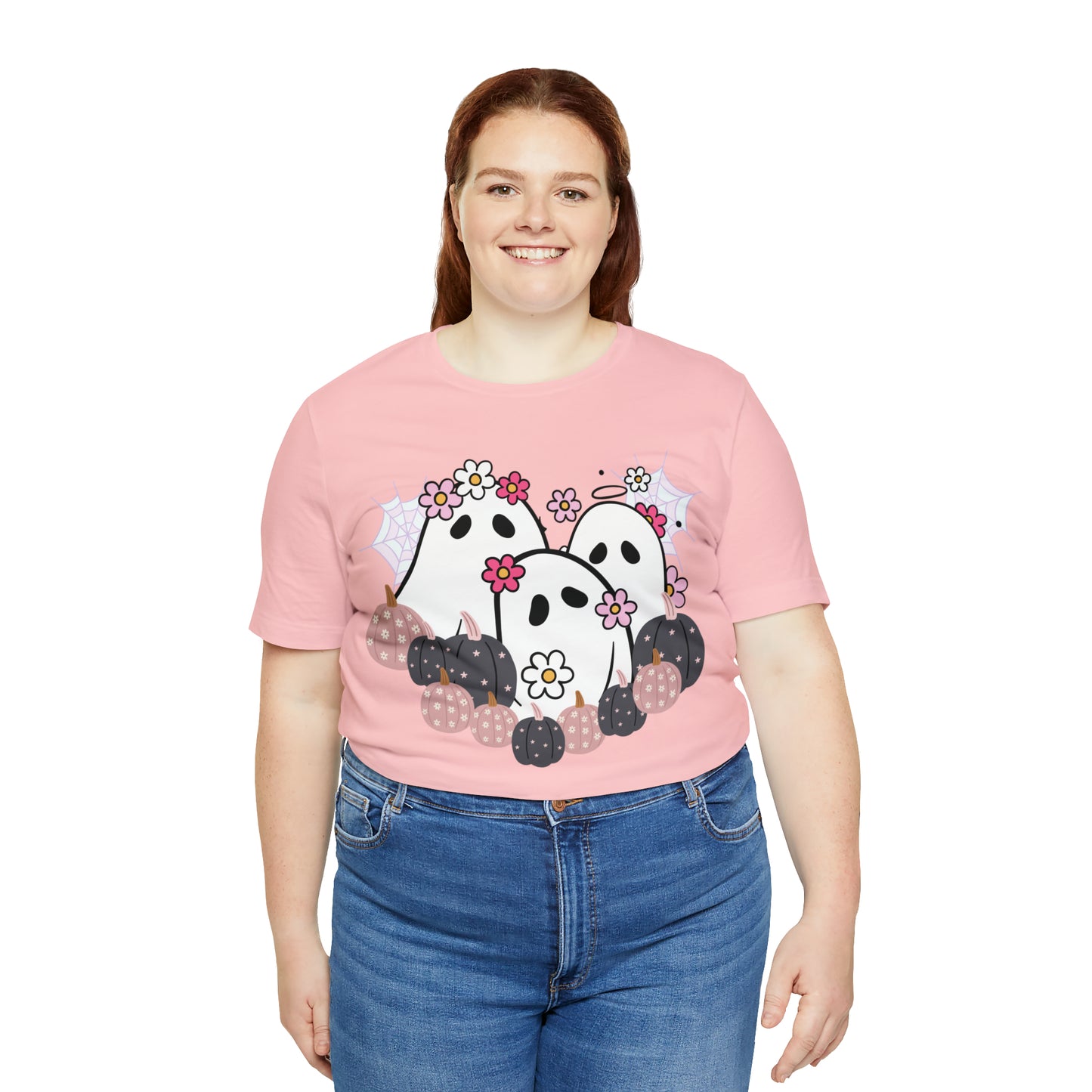 Cute Halloween Bella Canva Ghost T-shirt