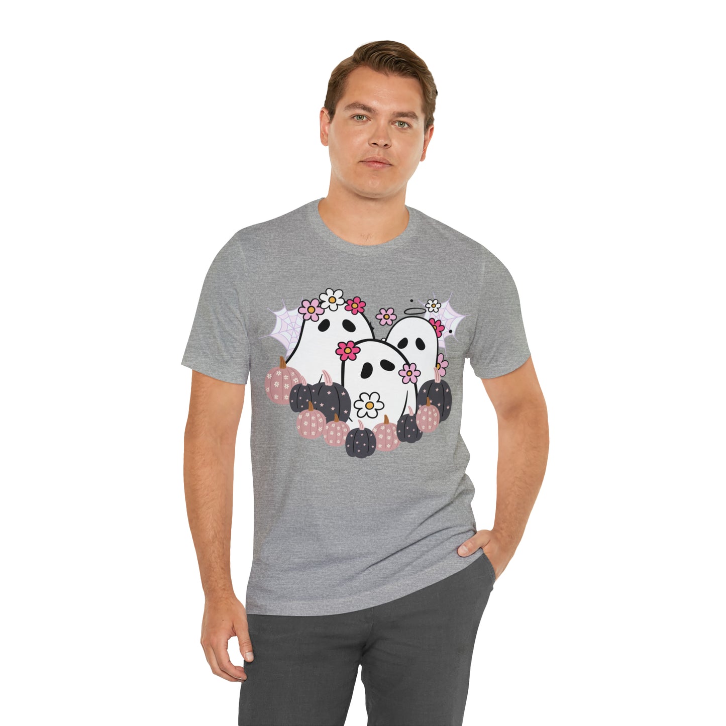 Cute Halloween Bella Canva Ghost T-shirt