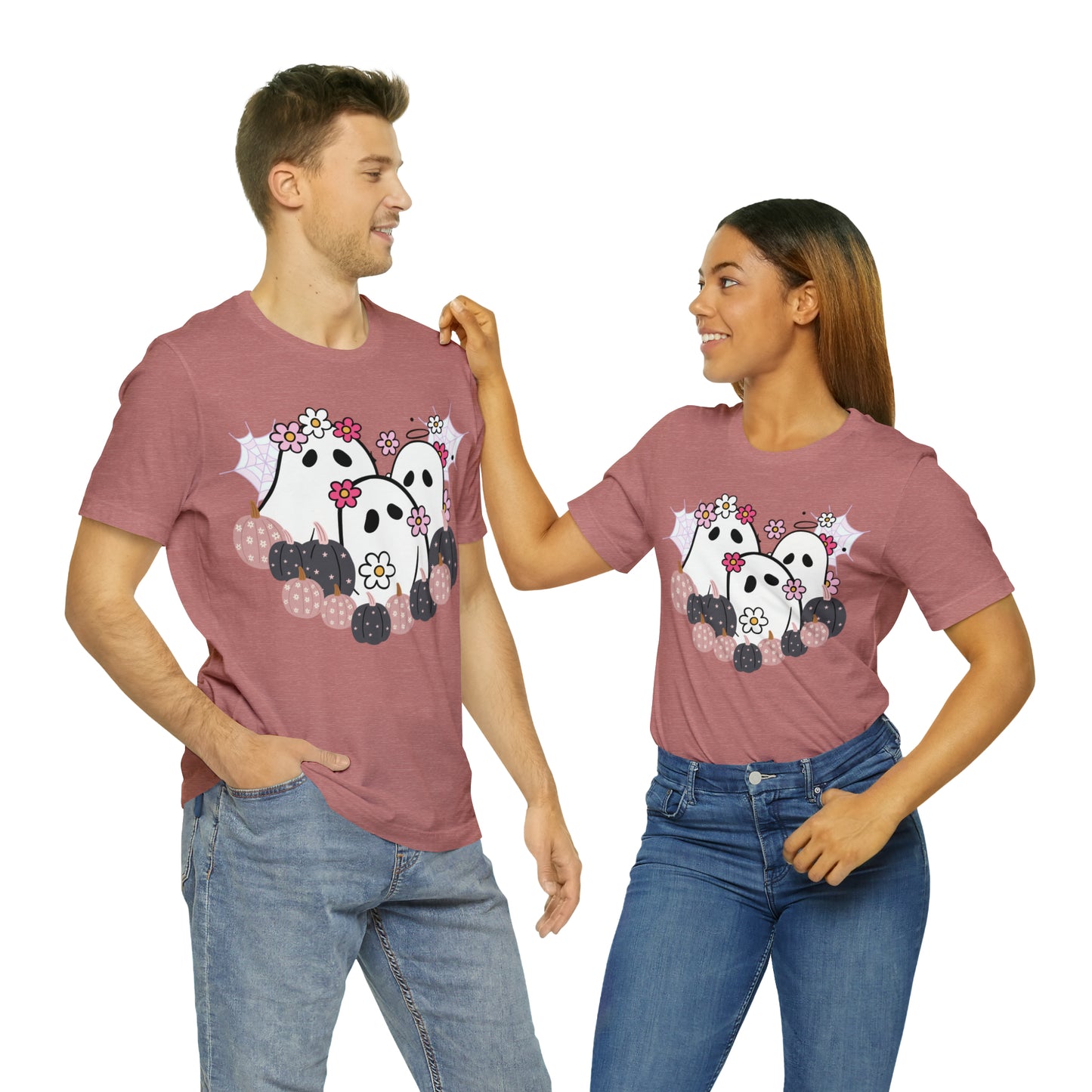 Cute Halloween Bella Canva Ghost T-shirt