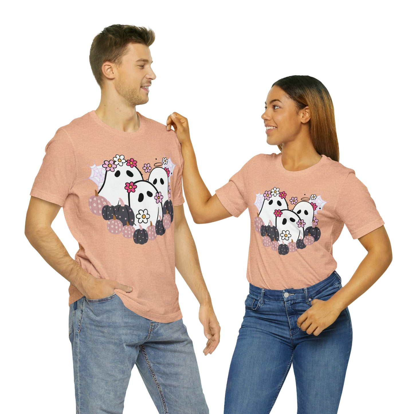 Cute Halloween Bella Canva Ghost T-shirt