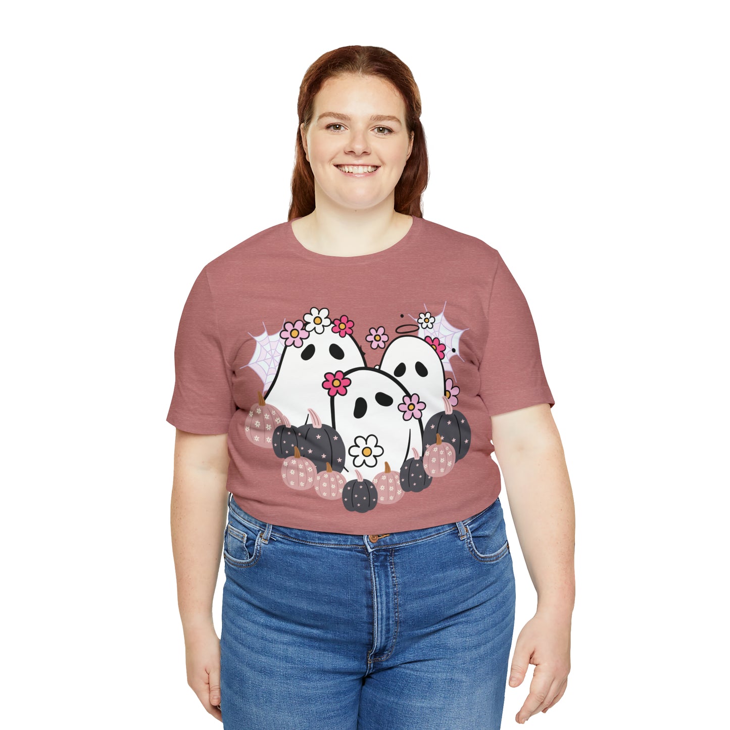 Cute Halloween Bella Canva Ghost T-shirt