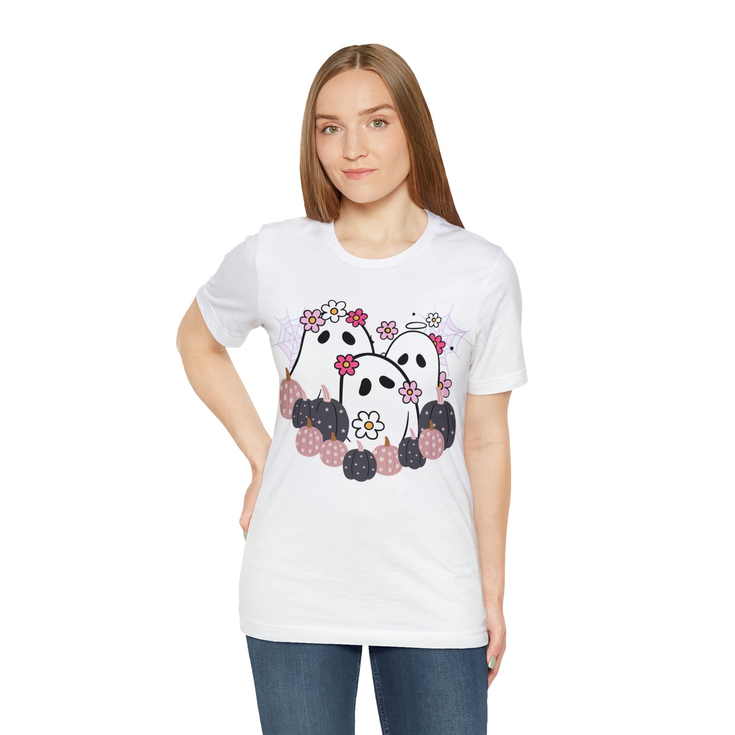 Cute Halloween Bella Canva Ghost T-shirt