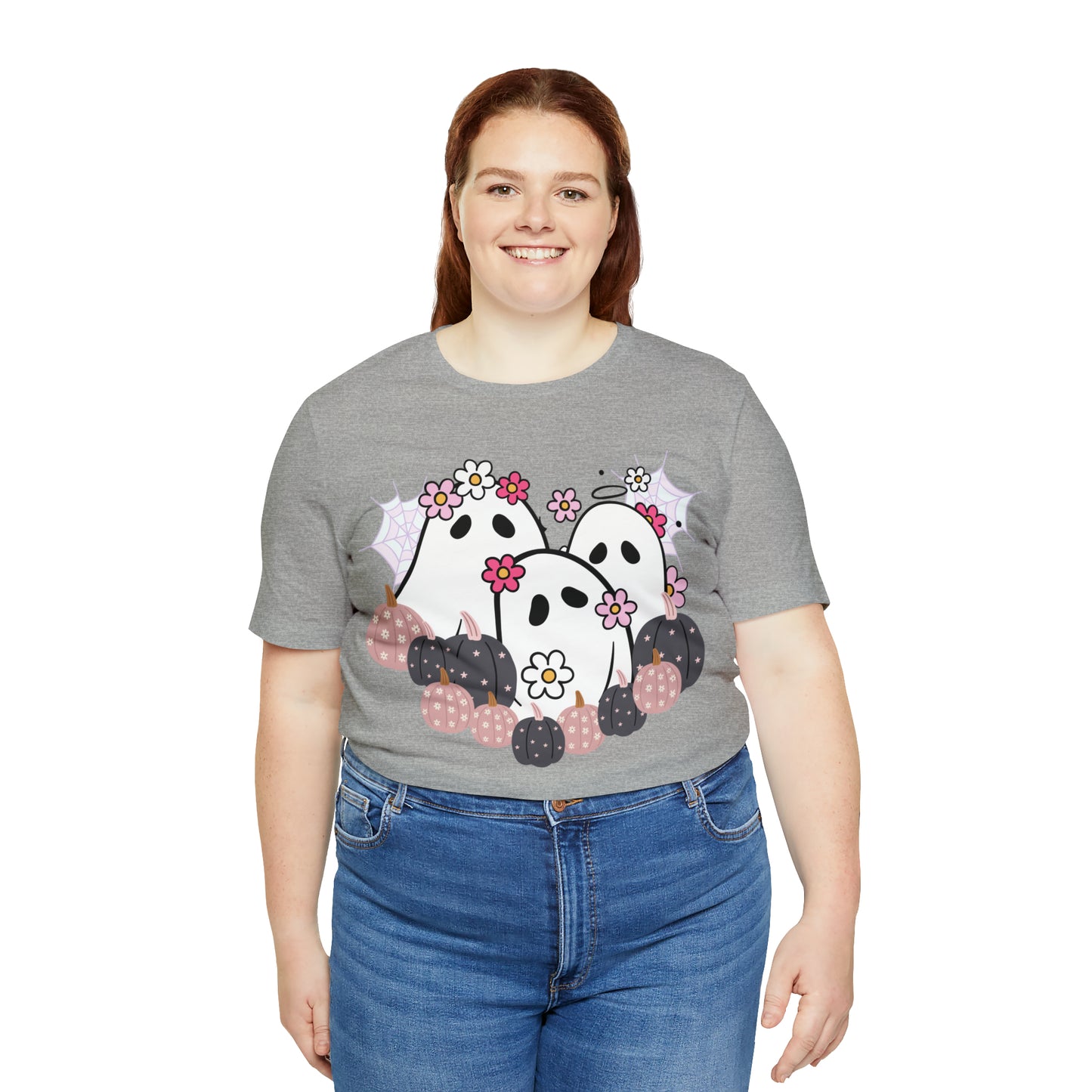 Cute Halloween Bella Canva Ghost T-shirt