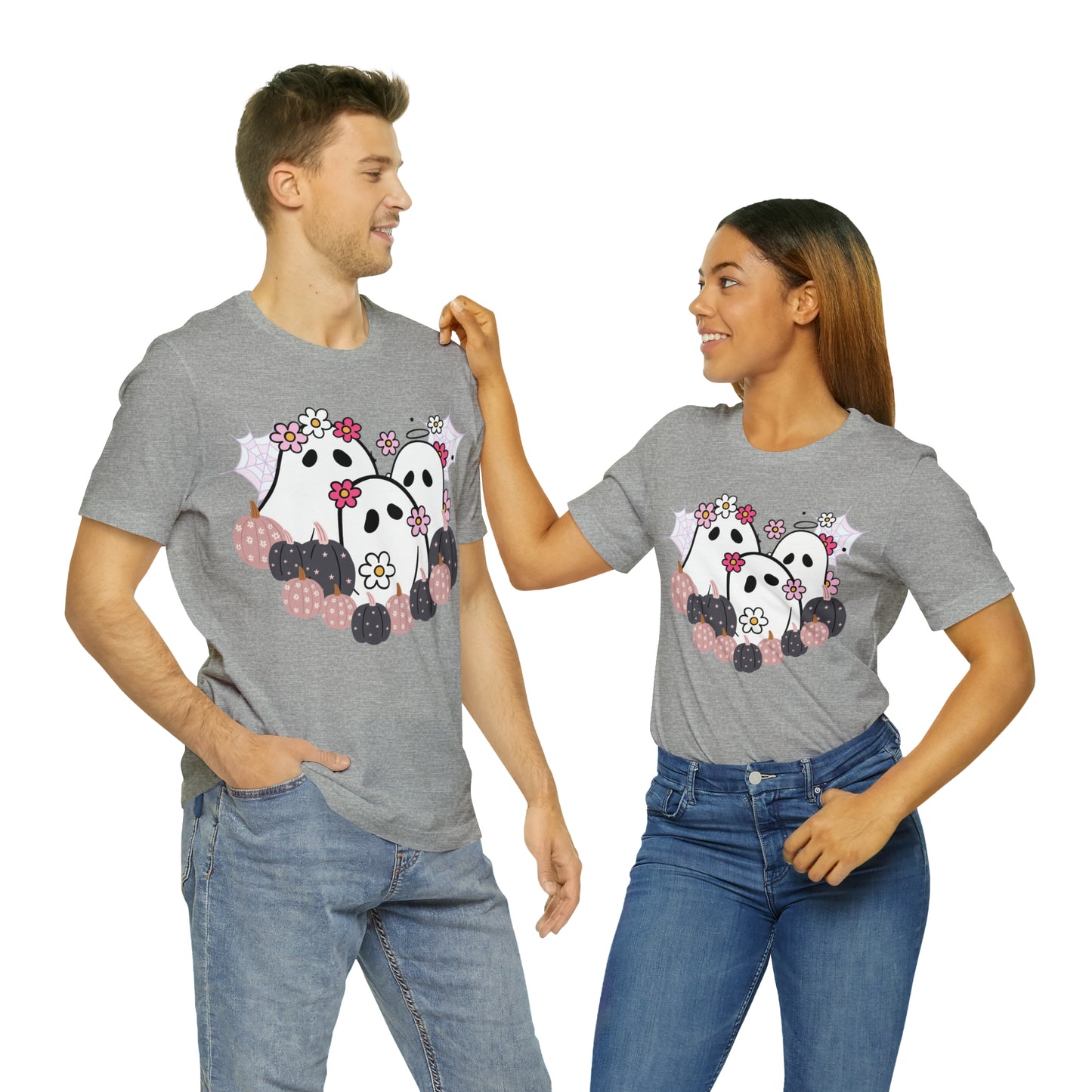 Cute Halloween Bella Canva Ghost T-shirt