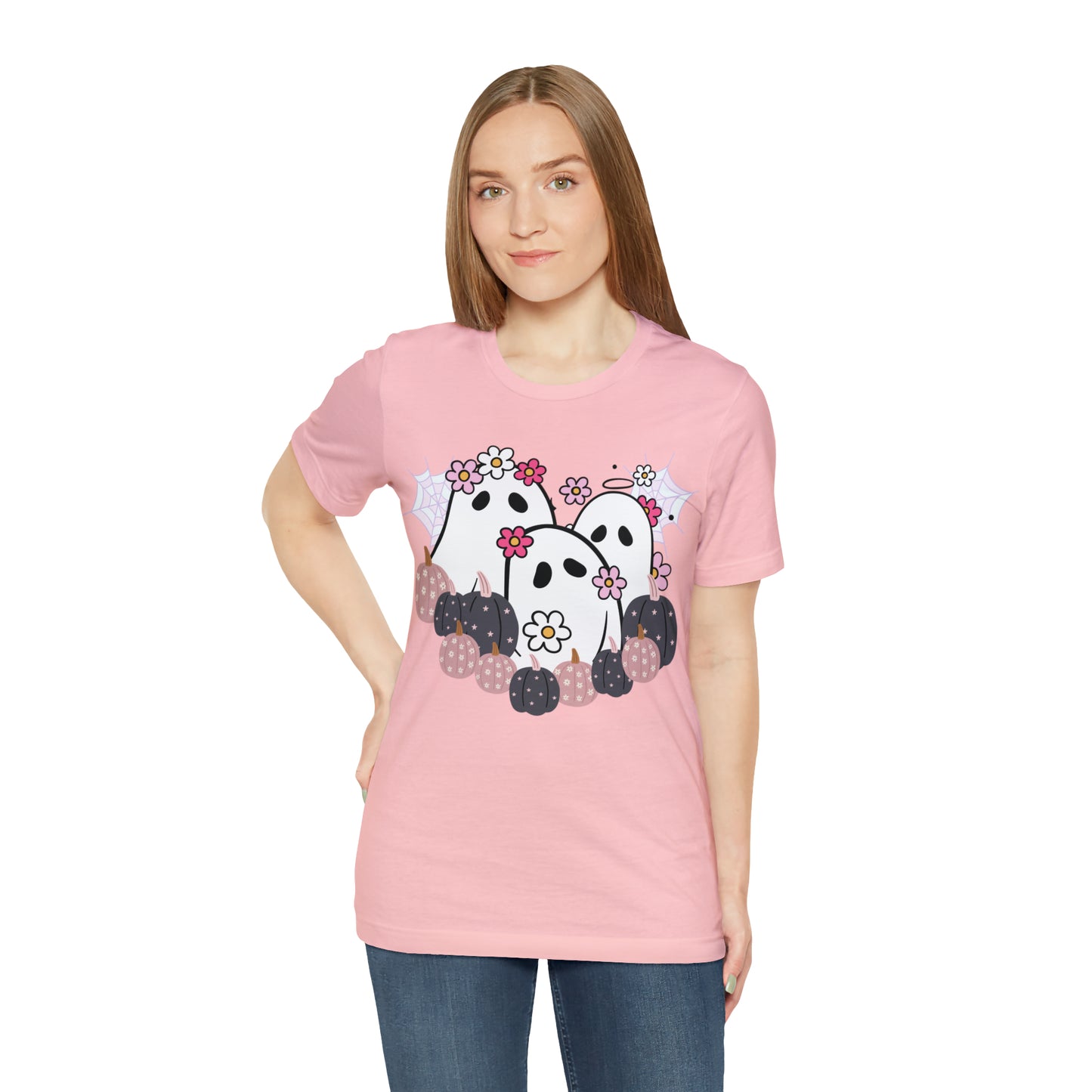 Cute Halloween Bella Canva Ghost T-shirt