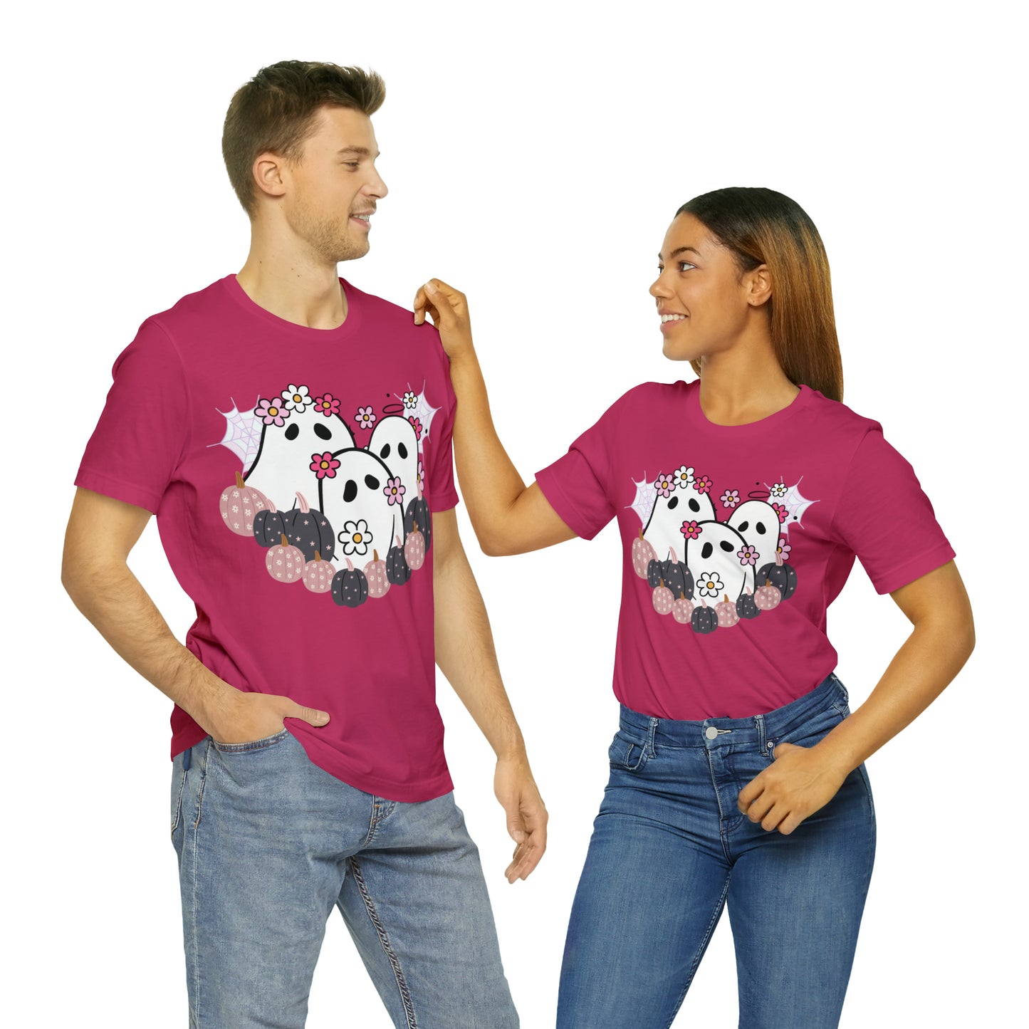 Cute Halloween Bella Canva Ghost T-shirt