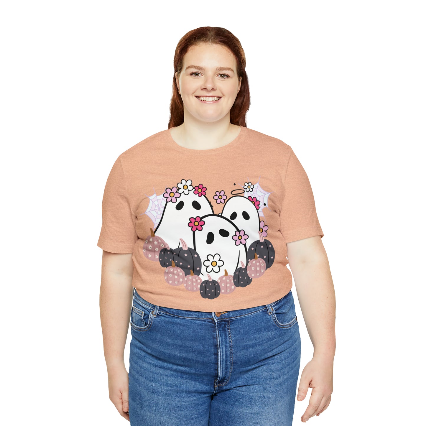 Cute Halloween Bella Canva Ghost T-shirt