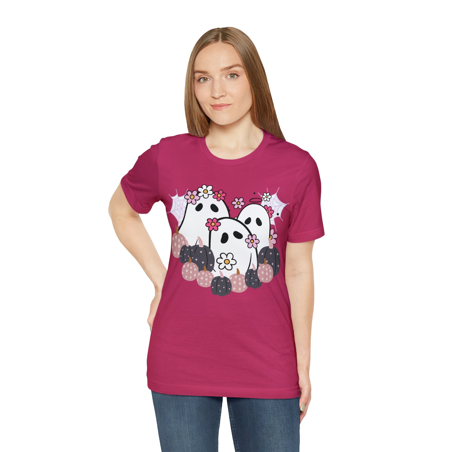 Cute Halloween Bella Canva Ghost T-shirt