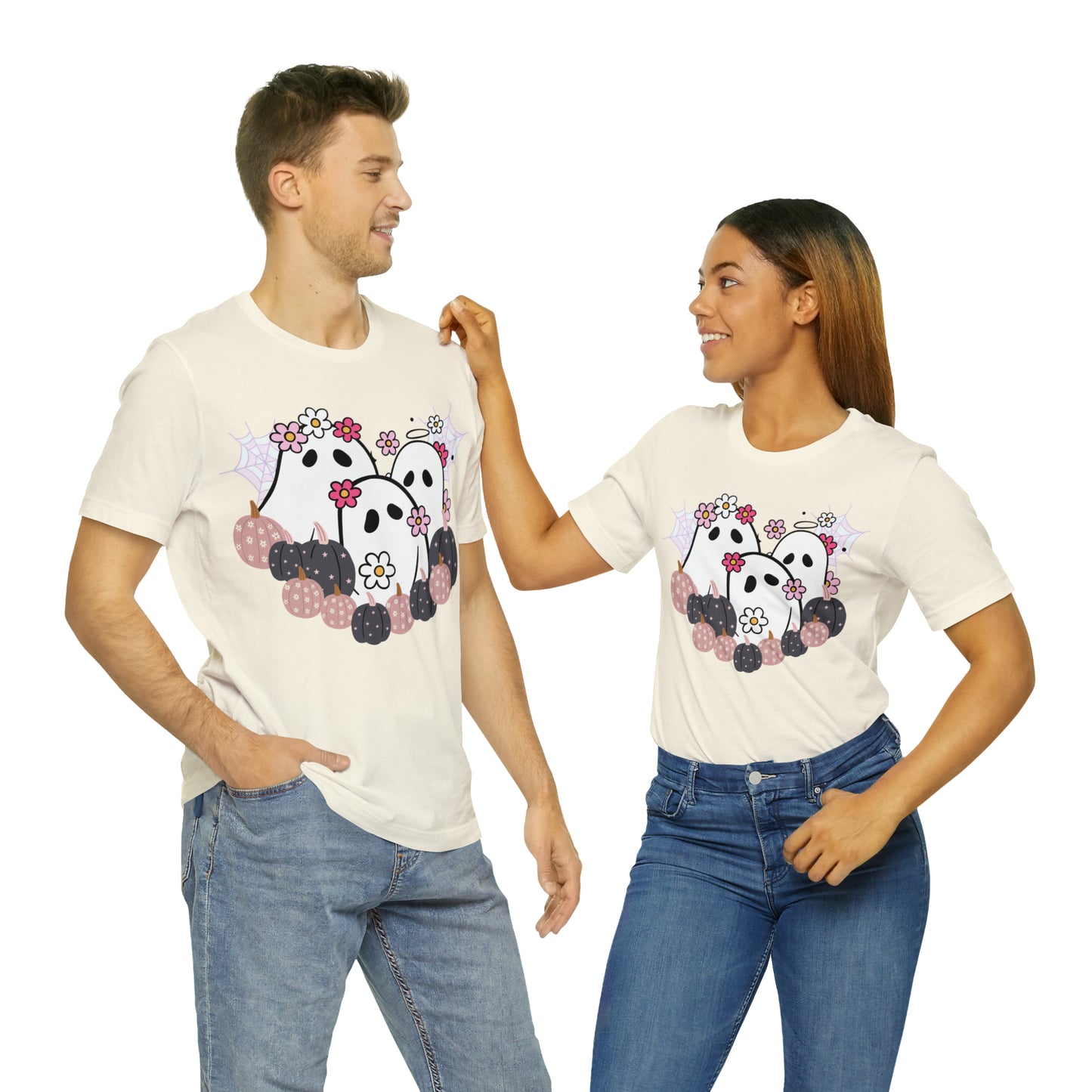 Cute Halloween Bella Canva Ghost T-shirt