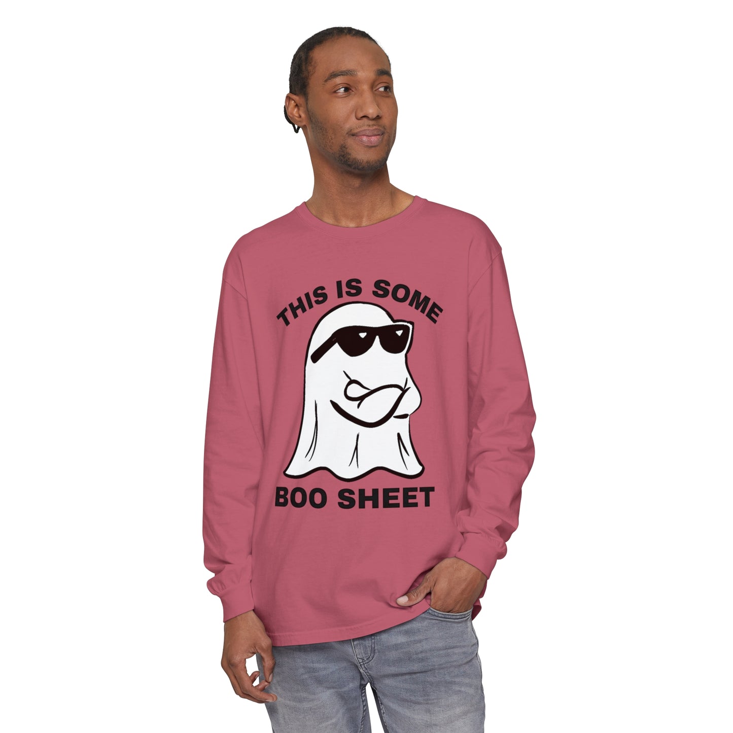 This is some Boo Sheet Comfort Colors long sleeve T-shirt