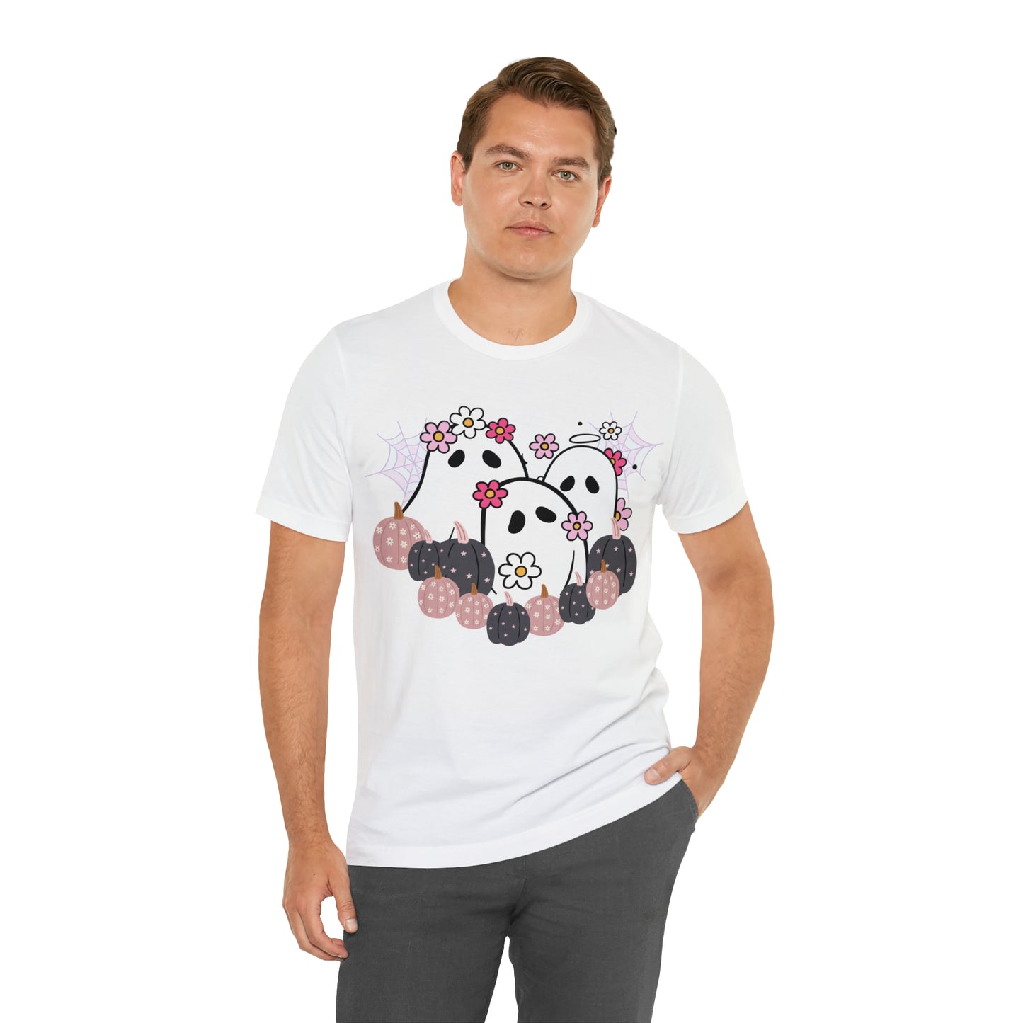 Cute Halloween Bella Canva Ghost T-shirt