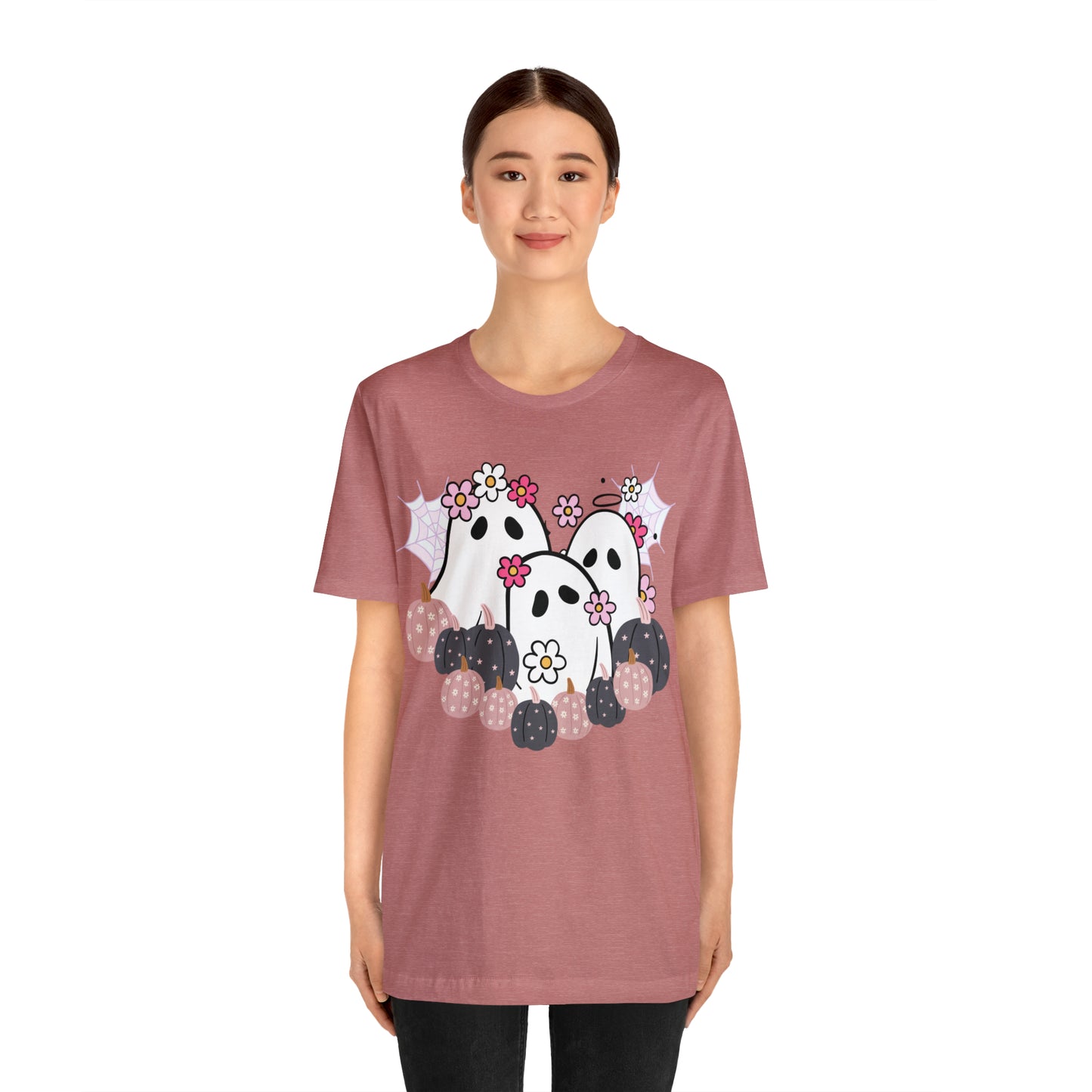 Cute Halloween Bella Canva Ghost T-shirt