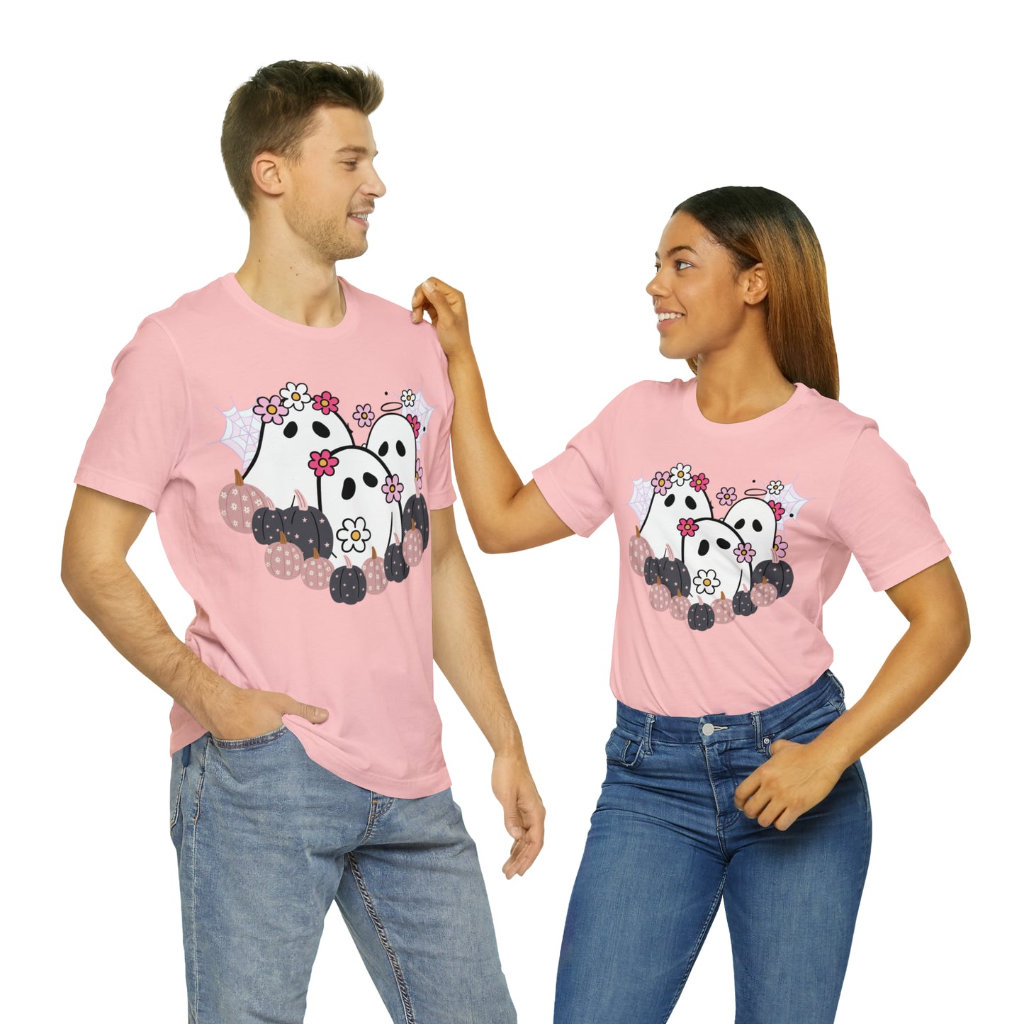 Cute Halloween Bella Canva Ghost T-shirt