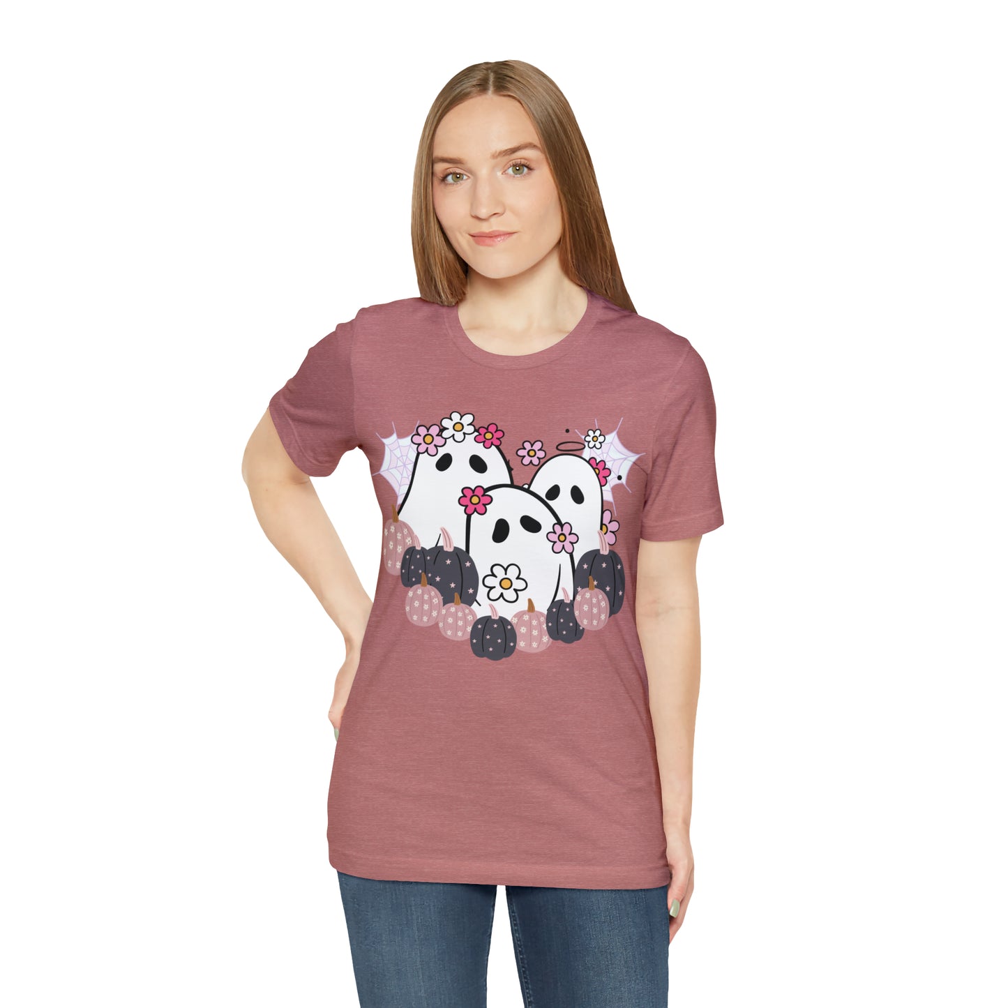 Cute Halloween Bella Canva Ghost T-shirt