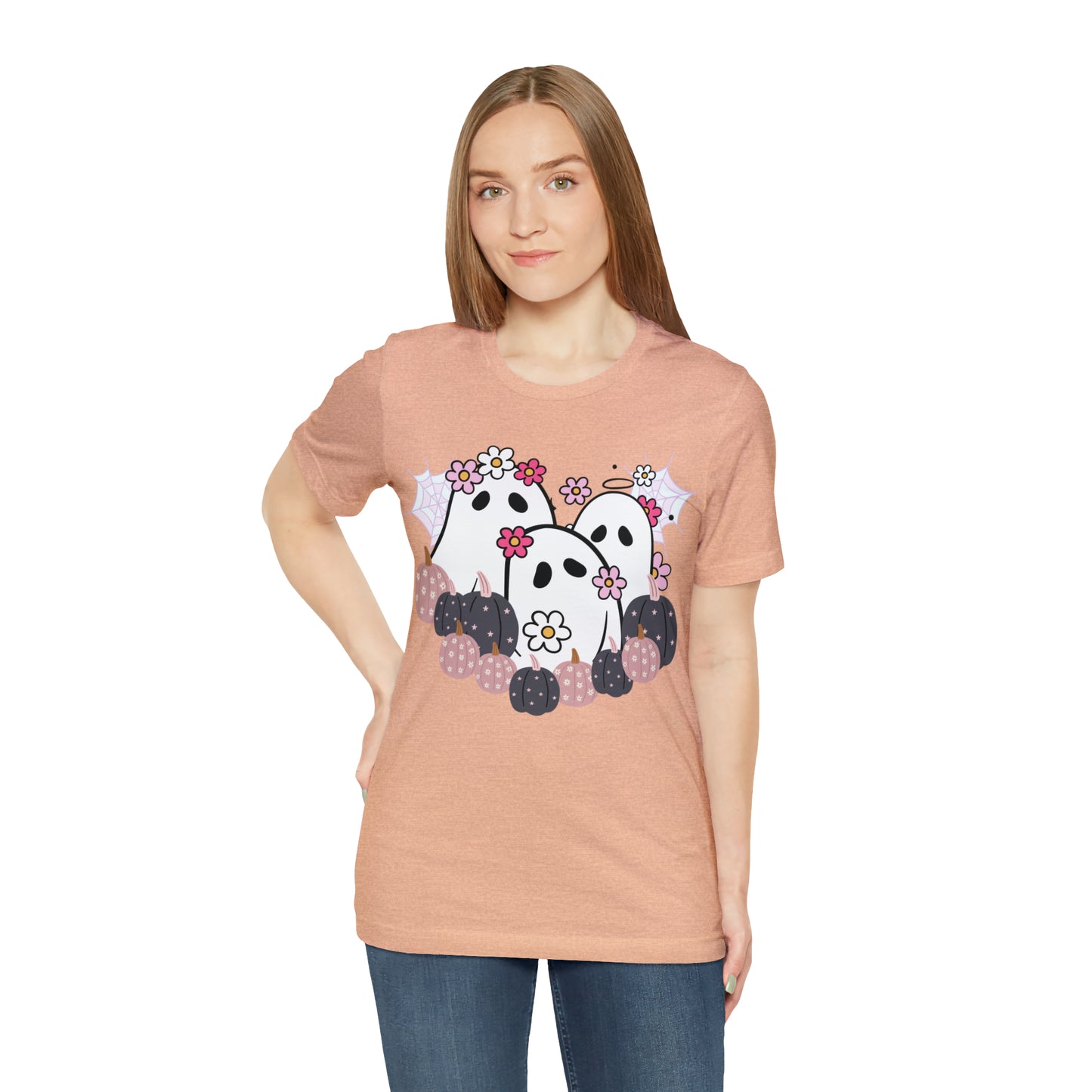 Cute Halloween Bella Canva Ghost T-shirt